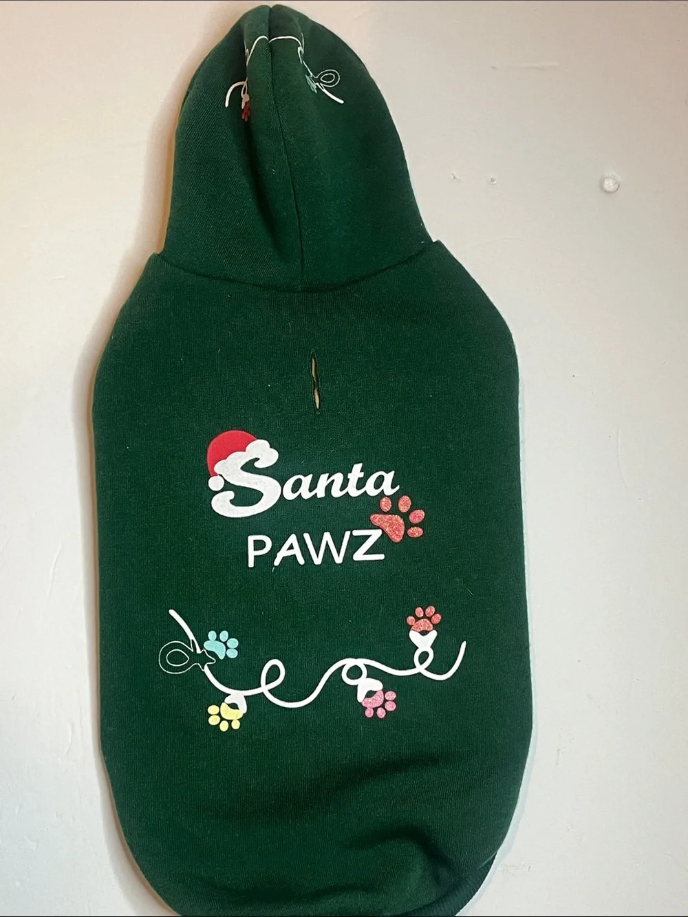 Santa Pawz Green Holiday Dog Hoodie Sweater